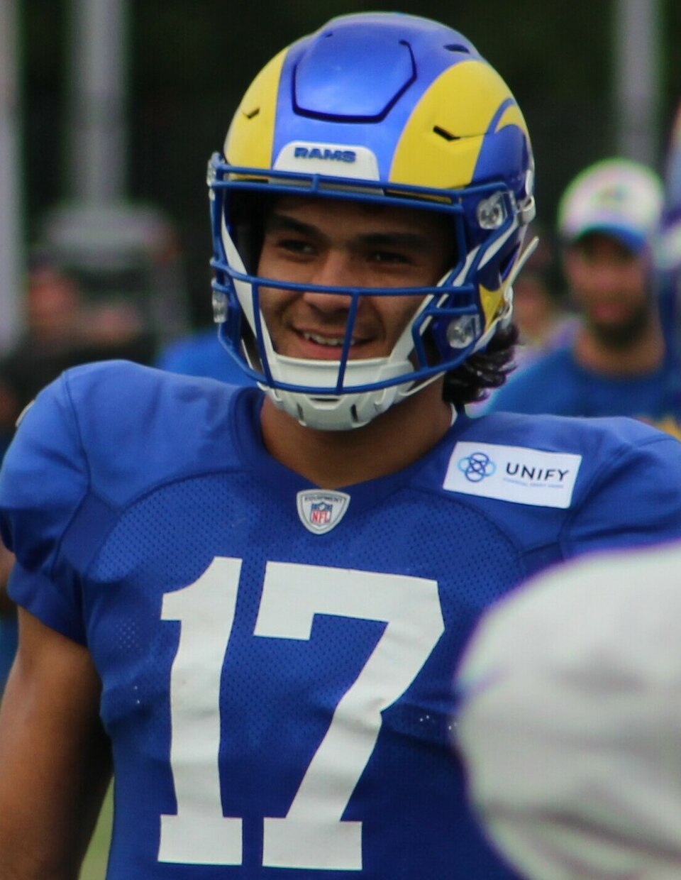 Puka Nacua at Los Angeles Rams training camp